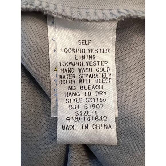 She + Sky Snakeskin Print Lined Short Sleeve Mini Shift Dress Size L Gray White - Picture 12 of 13